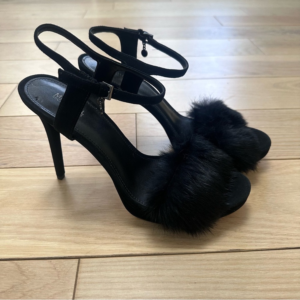 Michael Kors Black Fur Heels
